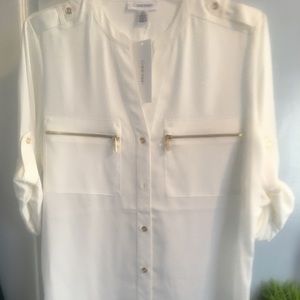 NWT Calvin Klein 3/4 length blouse